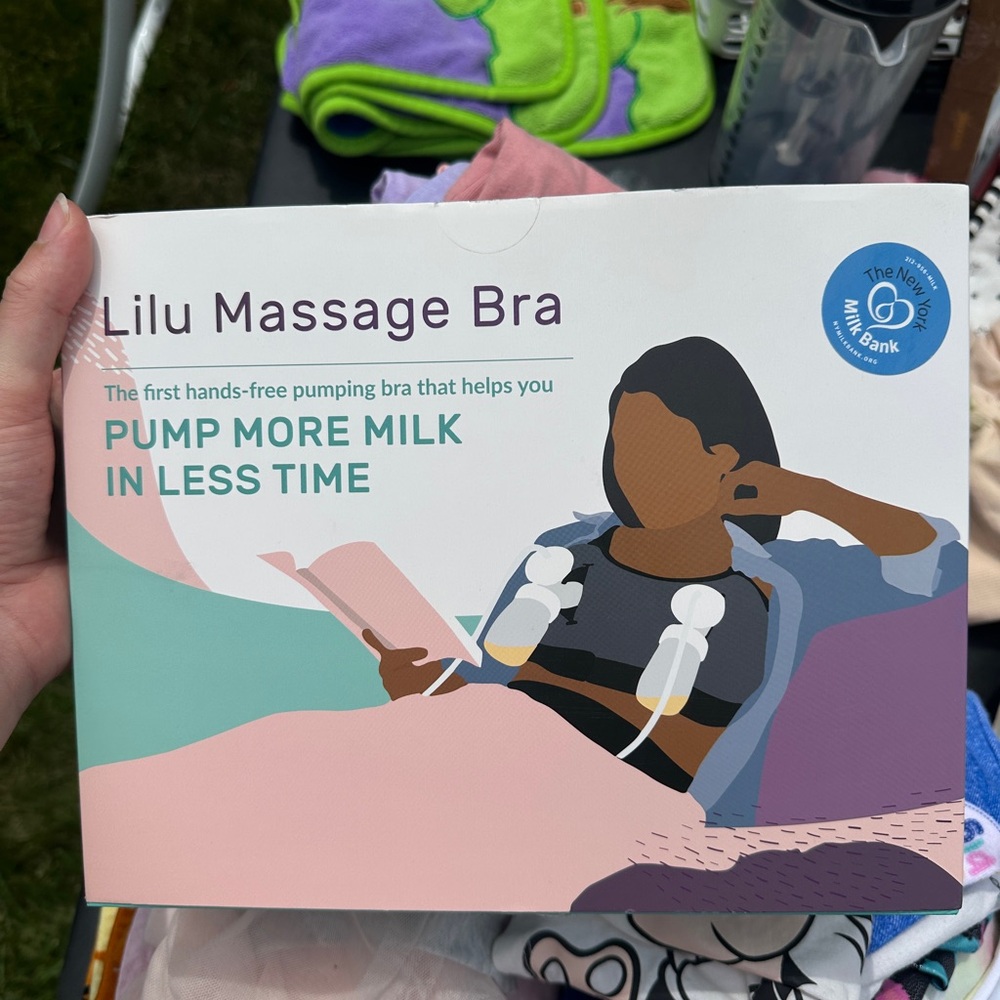Lilu Pumping Massage Bra - White and Blue